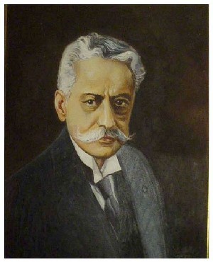 Retrato de Anastasio Alfaro por un pintor alajuelense de apellido Solera